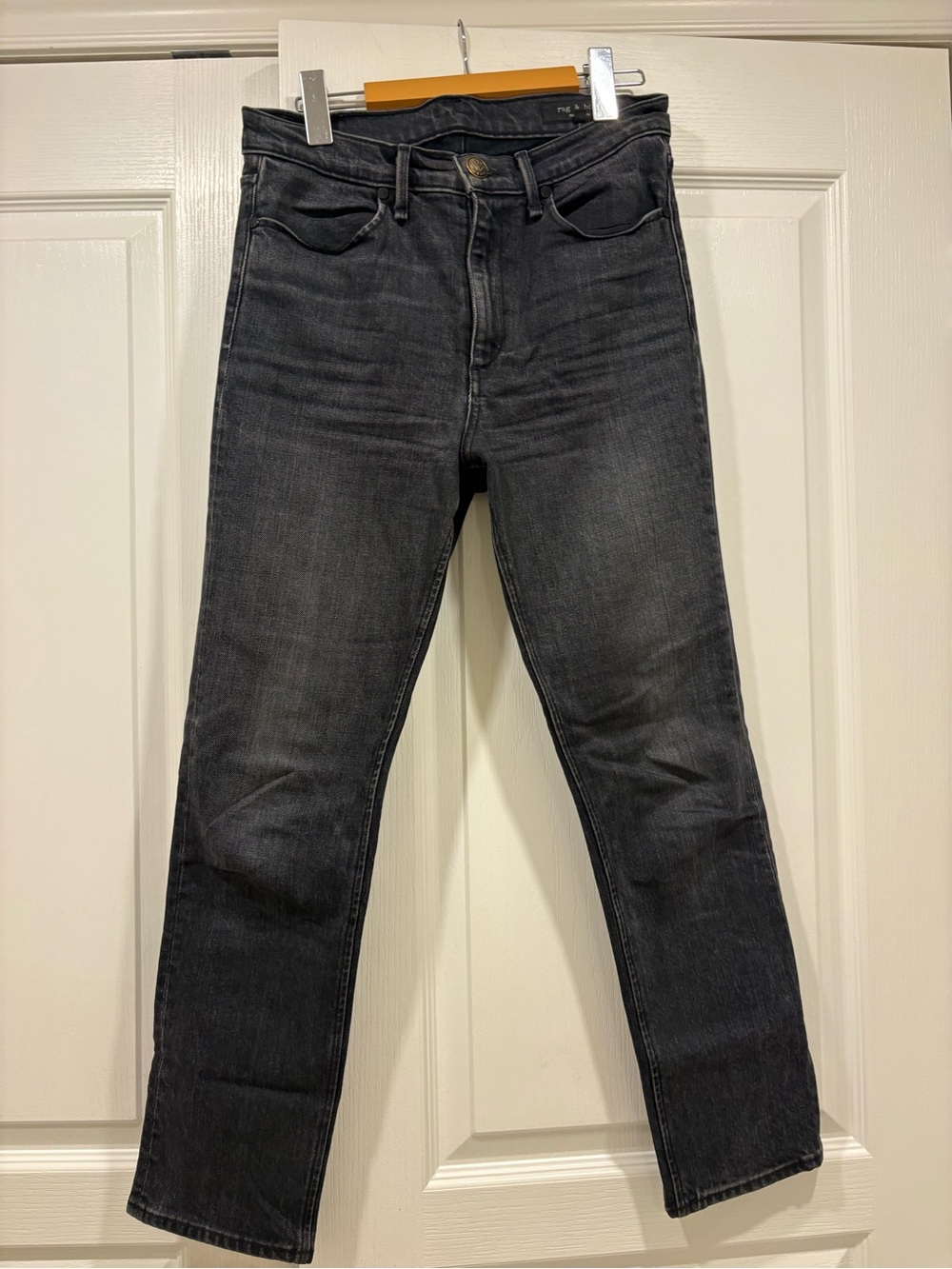 Women’s rag & bone Black Washed Straight Jeans